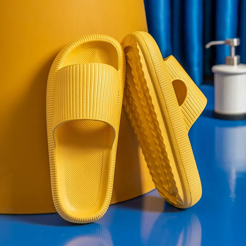 Man Women Slipper Quick-Drying Thickened Non-Slip Sandals Thick Sole House Slippers Bathroom Footwear Summer Beach Sandal