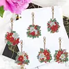 6PCS Diamond Painting Keyring Double Sided Diamond Painting Art Keychain Pendant