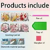 (US Local)6Pcs Ballet 5D DIY Diamond Painting Greeting Card Craft for Friend Family Lover Kit
