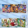 (US Local)6PCS Tiger DIY Diamond Art Greeting Cards Congratulations Cards & Gifts