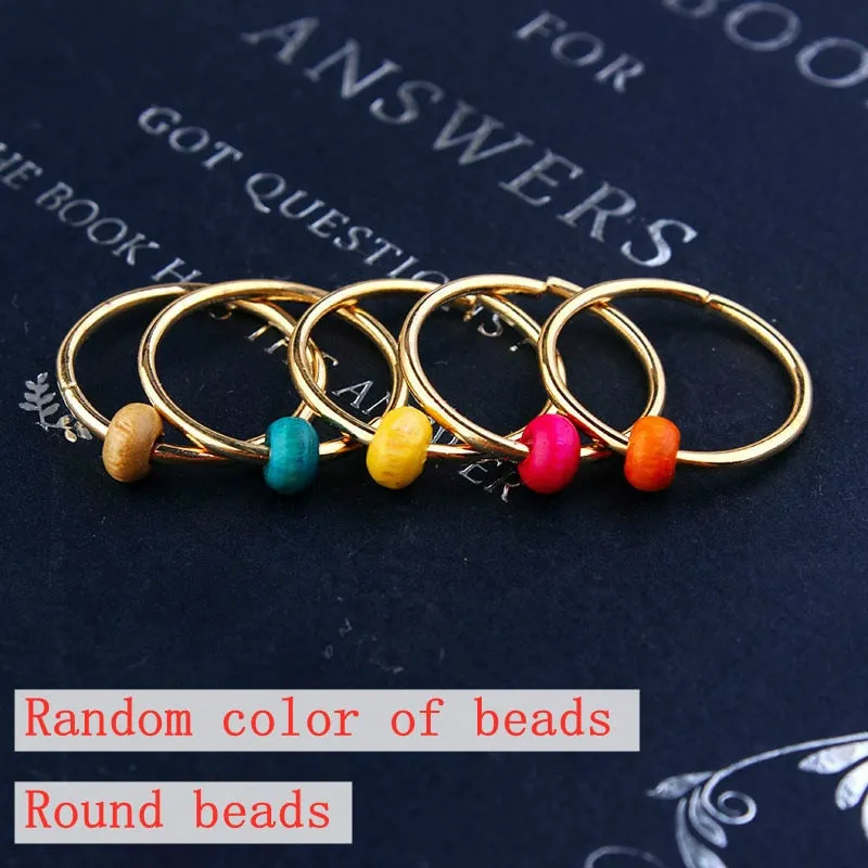 Hair Braid Coin Leaves Retro Colorful Beads Pendant Charms Rings Clip Headband for Pierced Hip-hop Braiders Leaves Accessories