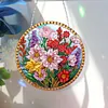 (Upgrade Size)DIY Diamond Painting Art Double Sided Effect Pendant Colorful Animal Hanging Ornament Kit(Flowers)
