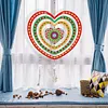 DIY Diamond Painting Double-sided Rotatable Heart Hanging Wind Chime Suncatcher Hanging Kit