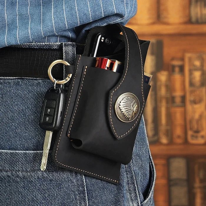 Multifunctional Leather Mobile Phone Bag