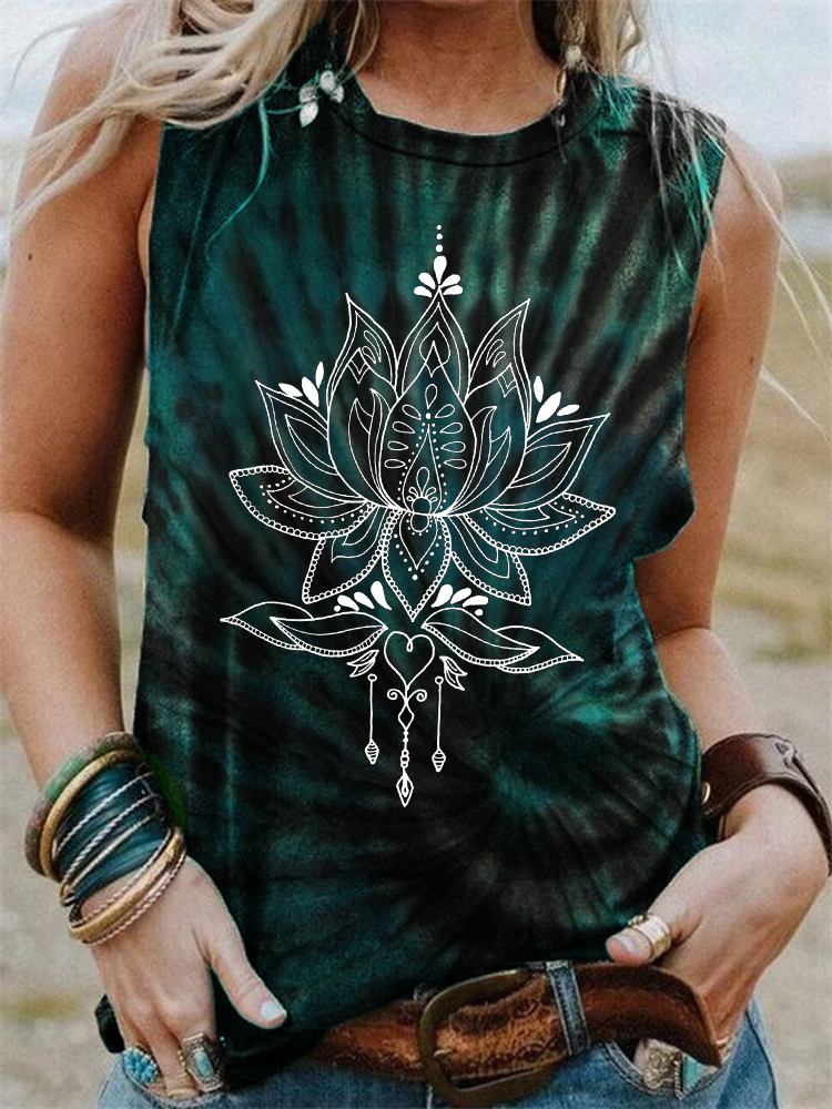 Lotus Totem Tie Dye Tank Top elevenforest
