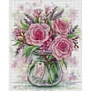 Rose And Lavender-14CT Stamped Cross Stitch 29*35cm/11.42*13.78in