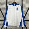 2024 Brazil National Team Windbreaker White And Blue  love fball