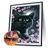 >SALE<DIY Full Round Drill Diamond Painting 5D Black Cat Poster Kit (NH2054)