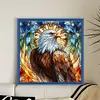 Glass Painting Eagle-11CT Stamped Cross Stitch 45*45cm/17.72*17.72in