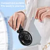 Umbrella Clip Fan Rechargeable Portable Handheld Fan for Home Office (Black)