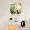 Chair Flower Hat-11CT Stamped Cross Stitch 40*40cm/15.75*15.75in