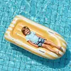 Inflatable Pool Float with Clear Window Summer Swimming Equipment (Yellow)