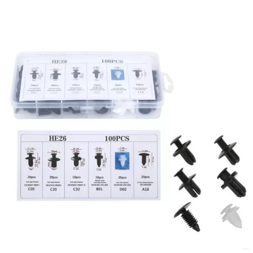 Dronehint Car Bumper Body Parts Rivet Molding Retainer Push Pin Clip Trim Assortments Kit (For: Acura) Parts