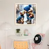 Boy And Puppy - 11CT Stamped Cross Stitch - 40*40cm - Dog Character