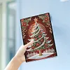 (US Local)Christmas Tree Special Shaped Diamond Painting Journal Notebook for Adults