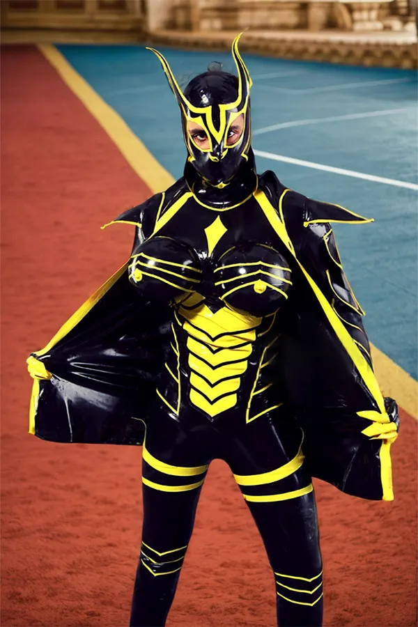 Men Latex Catsuits inflatable breasts full body COSPLAY