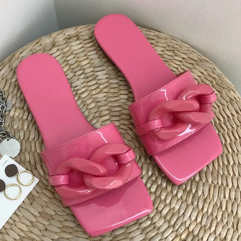 Fashion Summer Ladies Slippers Shoes Flats With Slides Female Outside Flip Flops Casual Shoes Woman Slippers New Shoes For Lady