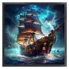 Sea Sailing Boat - 11CT Stamped Cross Stitch 40*40cm/15.75*15.75in