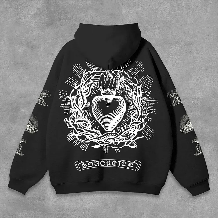 Sovereign Faith Sacred Heart Graphics Pocket Hoodie