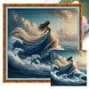 (Multi-Style) Beach Dress Girl-11CT Stamped Cross Stitch 40*40cm/15.75*15.75in