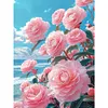 Camellia-11CT Stamped Cross Stitch Silk Thread 61*82cm/24.02*32.28in(Big Size)