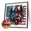 Diamond Painting -DIY Round Drill Independence Day Skull(40x40cm)