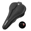 High Elastic Silicone Bicycle Seat Cover Super Soft Thick Tail Light Seat Cover Mountain Bike Silicone Cycling Thick Waterproof Road Bike Seat Accessories