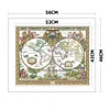 14CT Counted/Stamped Old world map- Cross Stitch   56*46cm/22.05*18.11in(Brand)
