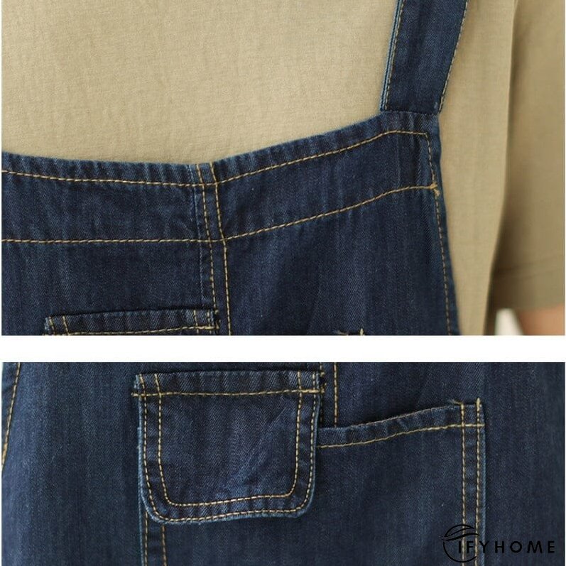 Plus Size Minimalist Denim Strap Dress Sleeveless Summer | IFYHOME