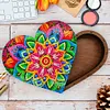 (US Local)DIY Special Shaped Crystal Painting Classic Heart Mandala Storage Box Ornament Kit