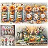 (Multi-Style) Sunflower Vase-11CT Stamped Cross Stitch 45*45cm/17.72*17.72in