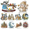 Acrylic Special Shaped Double Sided Effect Christmas Theme Desktop Diamond Art Kit