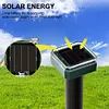 Solar Gopher Repellent Scarer Ultrasonic Vibration Repeller for Outdoor Garden