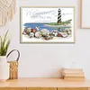 Shell Lighthouse-14CT Stamped Cross Stitch Kit(16x22cm)