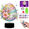 Acrylic Double Sided Flower Egg Diamond Painting LED Night Light for Easter