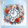 DIY Wreath 5D Hanging Clock Art Craft for Living Room Decoration
