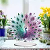 (US Local)Acrylic Special Shape Peacock Diamond Painting Ornaments Desktop Decor Kit
