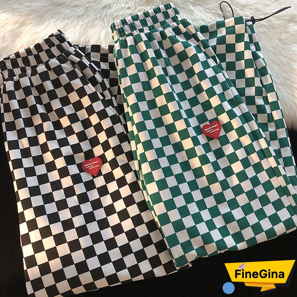 Plaid Heart Slacks