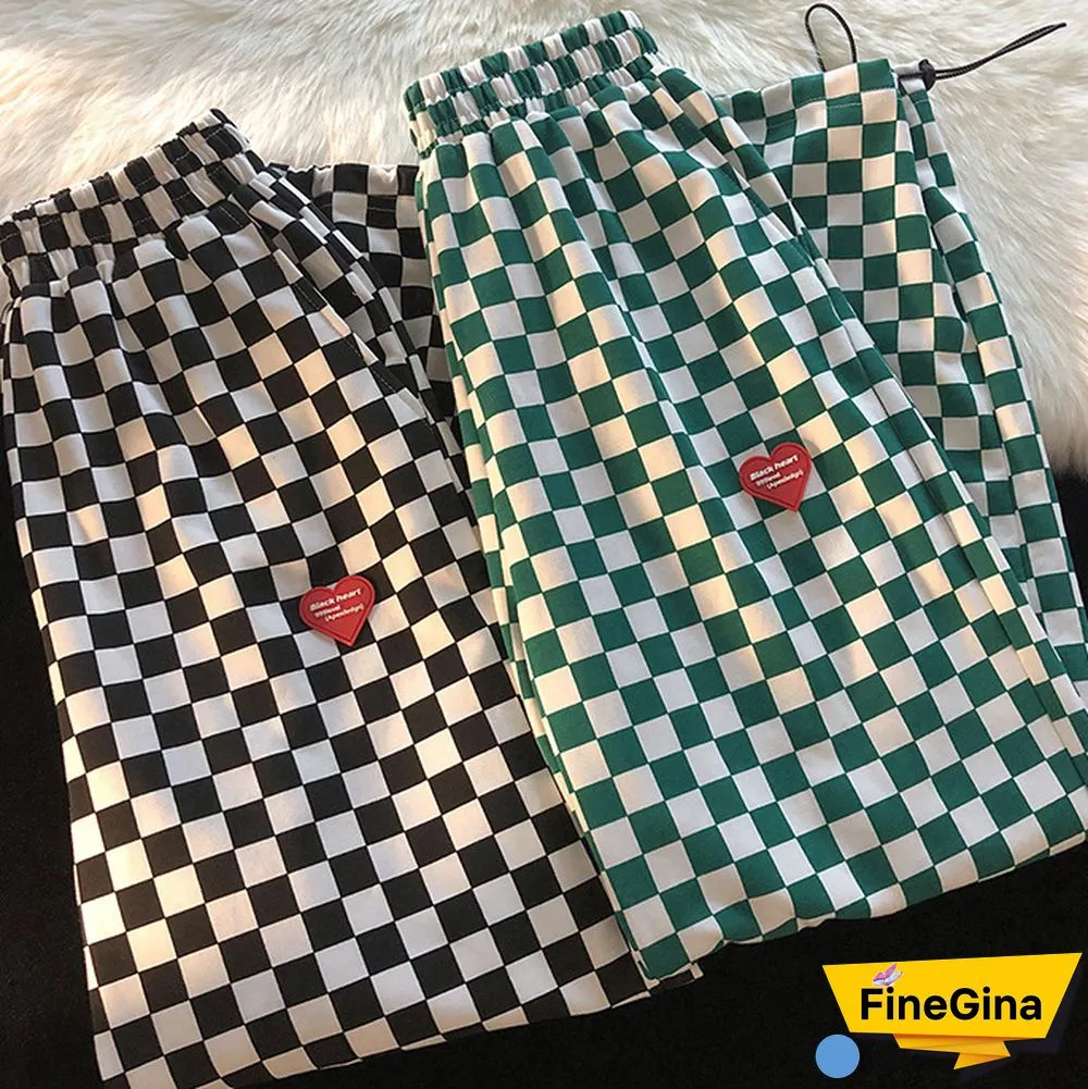 Plaid Heart Slacks