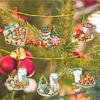 (US Local)6pcs Xmas Food  DIY Diamond Painting Art Pendant Wall Door Decoration