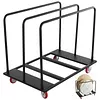 [US Local Warehouse] Folding Table Cart Heavy Duty Panel Dolly with PU Swivel Wheels 1800 LBS Drywall Cart for Party Events Hotel Factory Warehouse
