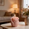 Rose Bud Candle Silicone Mould DIY Flower Aromatherapy Candle Mould Reusable Handmade Soap Silicone Moulds for Valentines Day Wedding Handicraft Souvenir (Valentine Day A)