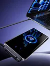 240W Braided Fast Charge Cable with Built-in Phone Stand Data Cable Charger Cord