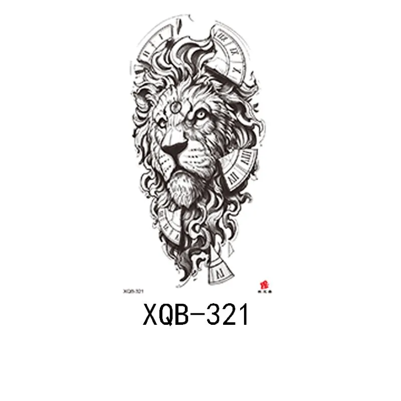 Small Full Arm Waterproof Tattoo Sticker Half Arm Arm Painted Flower Animal Arm Lasting European and American Tattoo Sticker