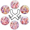 [Upgrade]6pcs/set DIY Diamond Painting Waterproof Case Classic Pink Owl Coaster Gift Decor Set