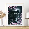 >SALE<DIY Full Round Drill Diamond Painting 5D Black Cat Poster Kit (NH2054)