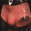 Light luxury men's breathable lace sexy large size U-shaped bag underwear shorts