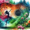 Music Notes Art-11CT Stamped Cross Stitch 40*40cm
