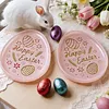 Easter Bunny Tray Silicone Mould DIY Easter Tray Resin Casting Moulds Reusable Easters Egg Storage Dish Moulds Handmade Ornament Mould for Coaster Gypsum Craft Gifts Making (Easter B)
