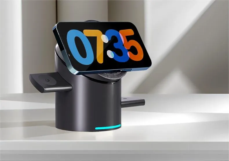 Qi2 Certified Touch Rotation 3-in-1 Wireless Charger, Compatible with Apple MagSafe for Fast Charging iPhone, AirPods, and Apple Watch